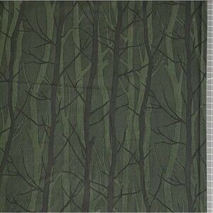 2 Remnants OOP A WALK IN THE FALL Fabric RJR  Autumn Tree Silhouette Forest 2007